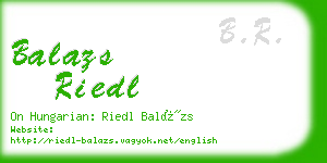 balazs riedl business card
